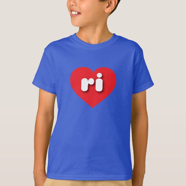 I love Rhode Island - ri red heart T-Shirt (Front)