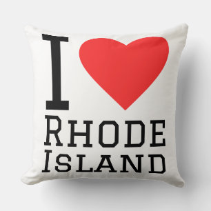 I love Rhode Island  Throw Pillow