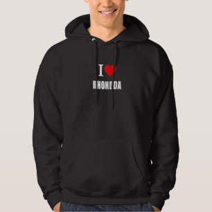 I Love Rhondda Souvenir Memory Born and Bred Hoodie