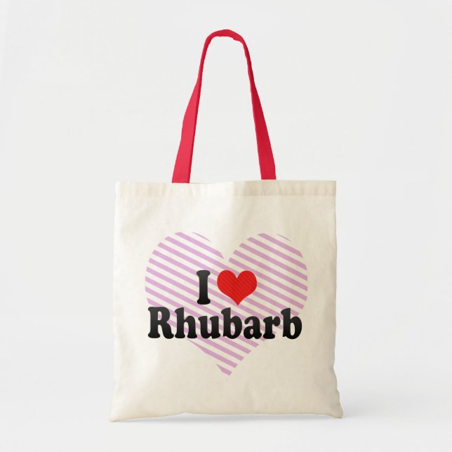 I Love Rhubarb Tote Bag (Front)