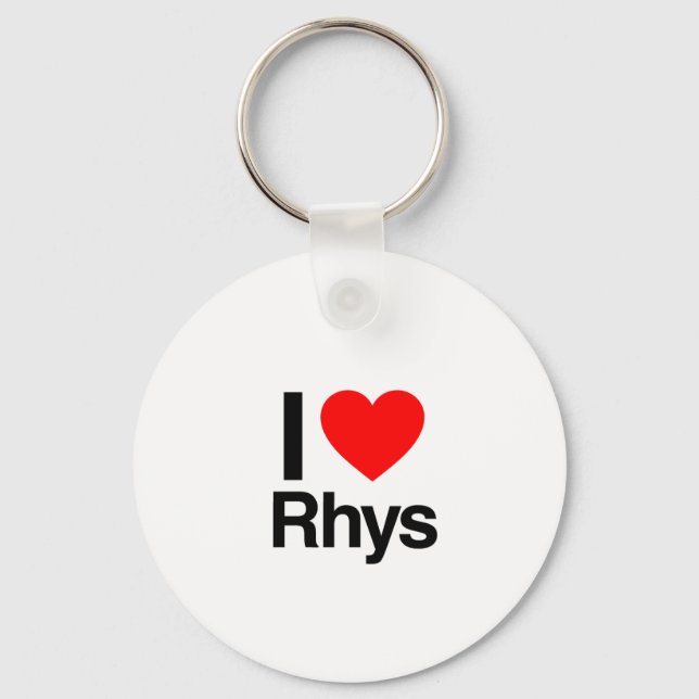 i love rhys keychain (Front)