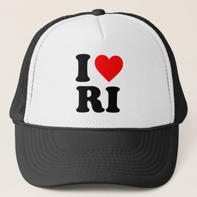 I LOVE RI TRUCKER HAT (Front)