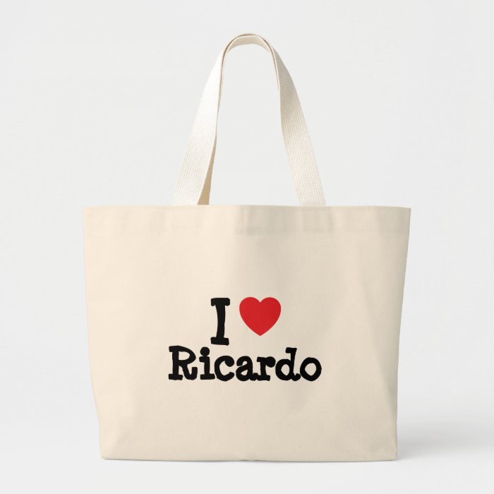 I love Ricardo heart custom personalized Tote Bags