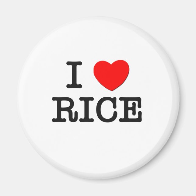 I Love RICE ( food ) Magnet (Front)