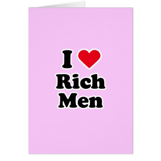 I love rich men cards (Front)
