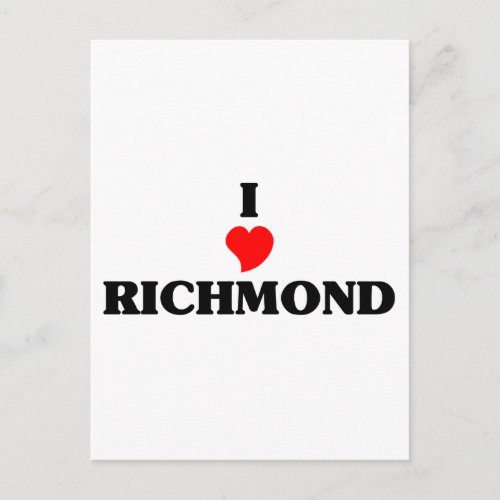 I love Richmond Postcard