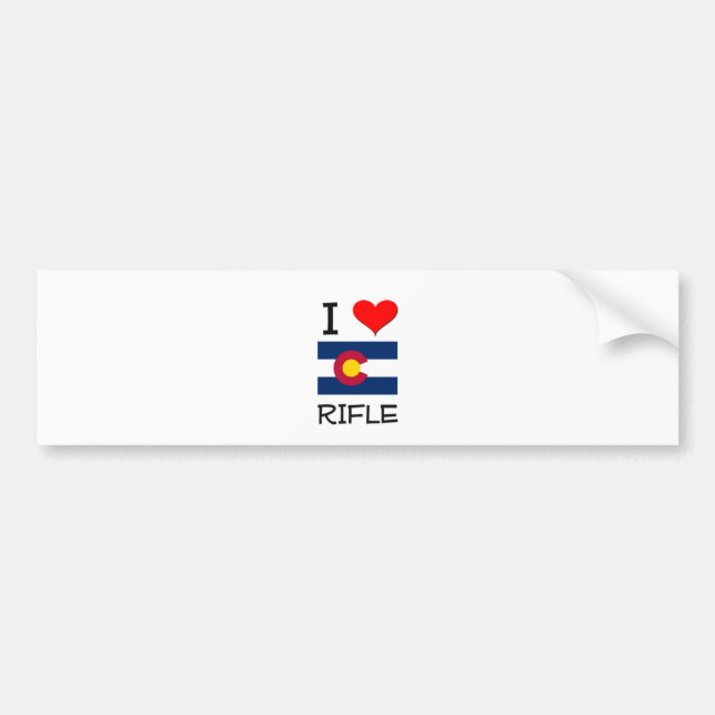 I Love RIFLE Colorado Bumper Sticker (Front)