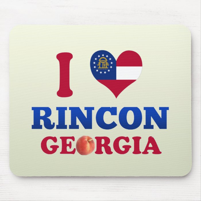 I Love Rincon, Georgia Mousepads