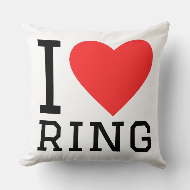I love ring  throw pillow (Front)
