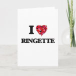 I Love Ringette Card at Zazzle
