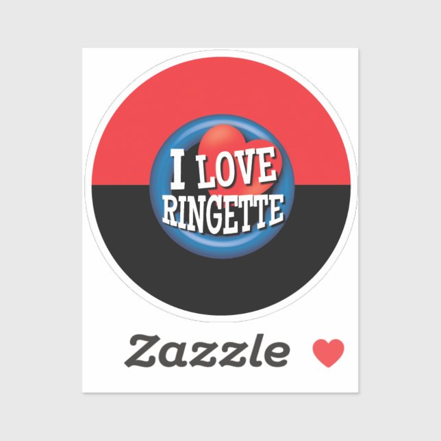 'I Love Ringette' Sticker (Sheet)