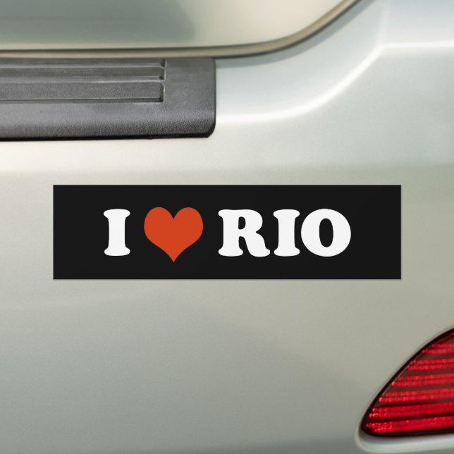 I Love Rio Bumper Sticker (On Car)