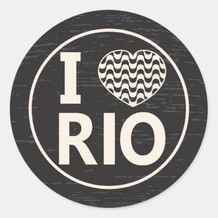 I Love Rio De Janeiro Classic Round Sticker