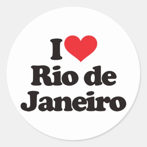 I Love Rio de Janeiro Classic Round Sticker | Zazzle