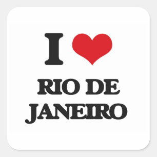 I love Rio De Janeiro Square Sticker