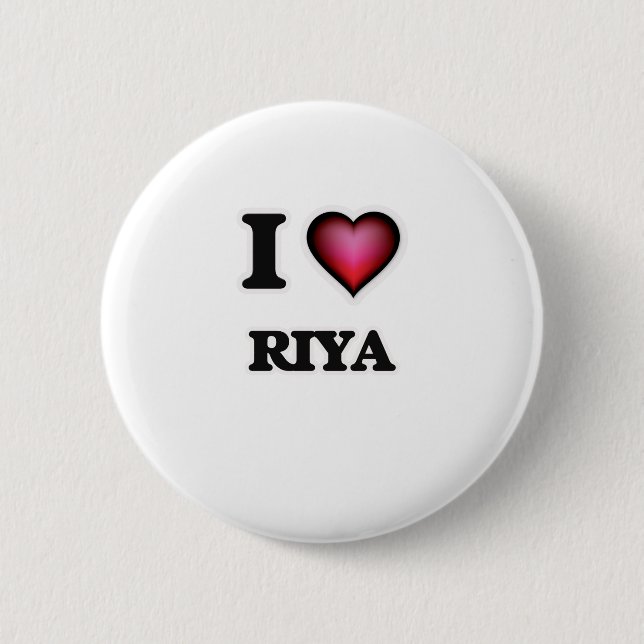 I Love Riya Pinback Button (Front)