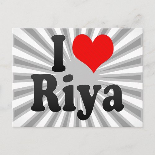 I love Riya Postcard