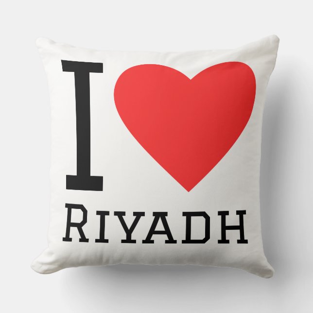 I love Riyadh  Throw Pillow (Front)