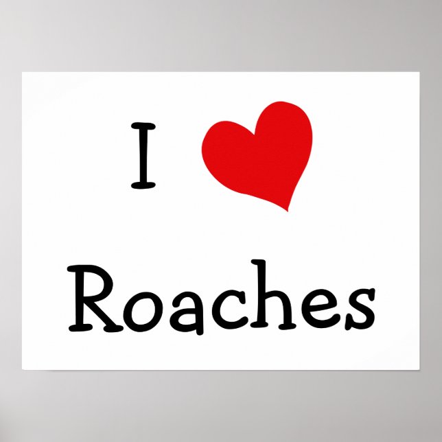 I Love Roaches Poster (Front)