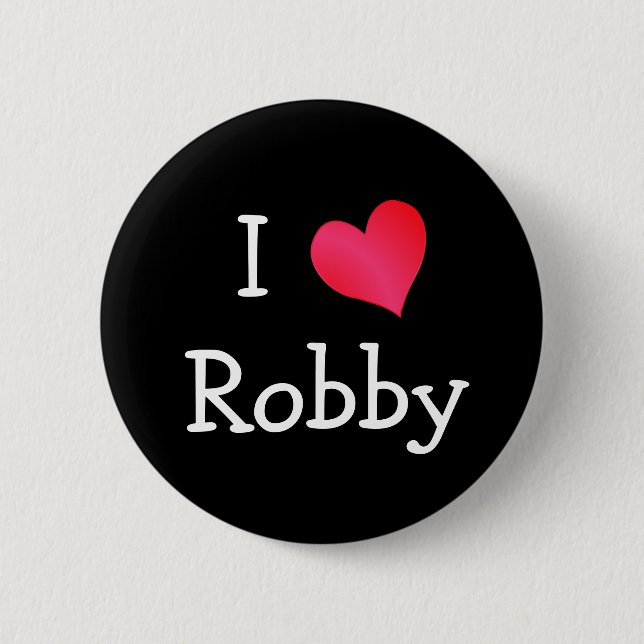 I Love Robby Pinback Button (Front)