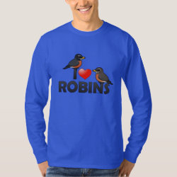 I Love American Robins Men's Basic Long Sleeve T-Shirt