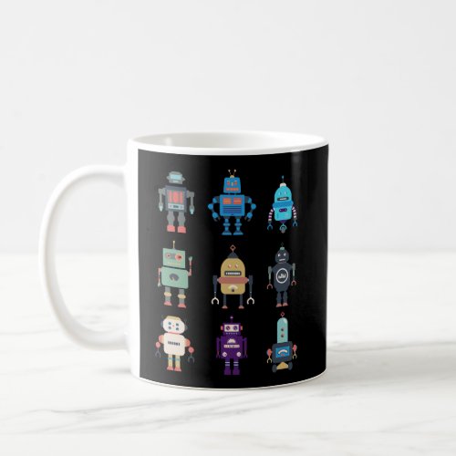 I Love Robot Gift All Ages Robotic Kids Girls Boys Coffee Mug