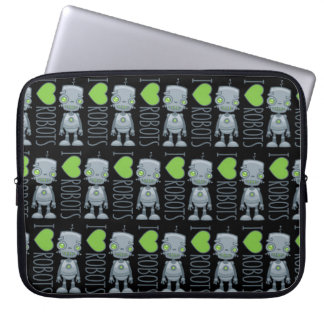 I Love Robots Laptop Sleeve