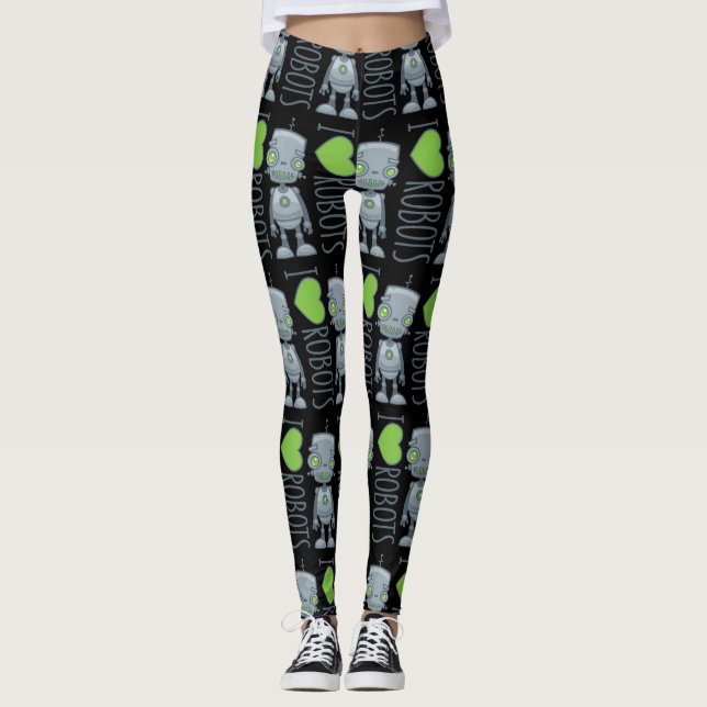 I Love Robots Leggings (Front)