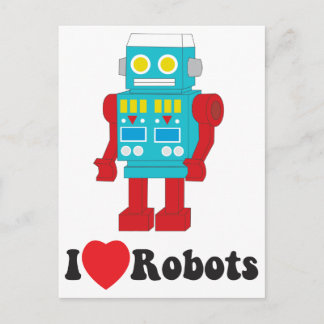 I Love Robots! Postcard