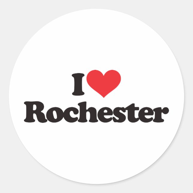 I Love Rochester Classic Round Sticker (Front)