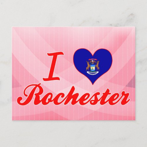 I Love Rochester Michigan Postcard