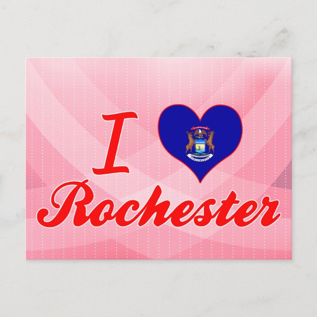 I Love Rochester, Michigan Postcard (Front)