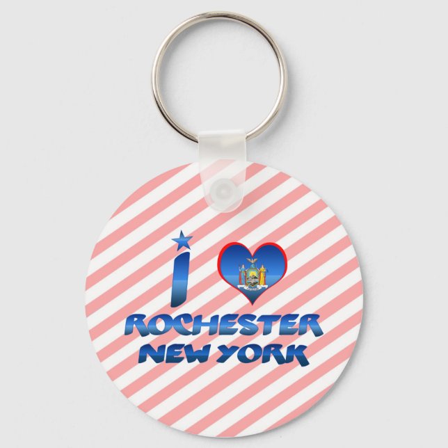 I love Rochester, New York Keychain (Front)