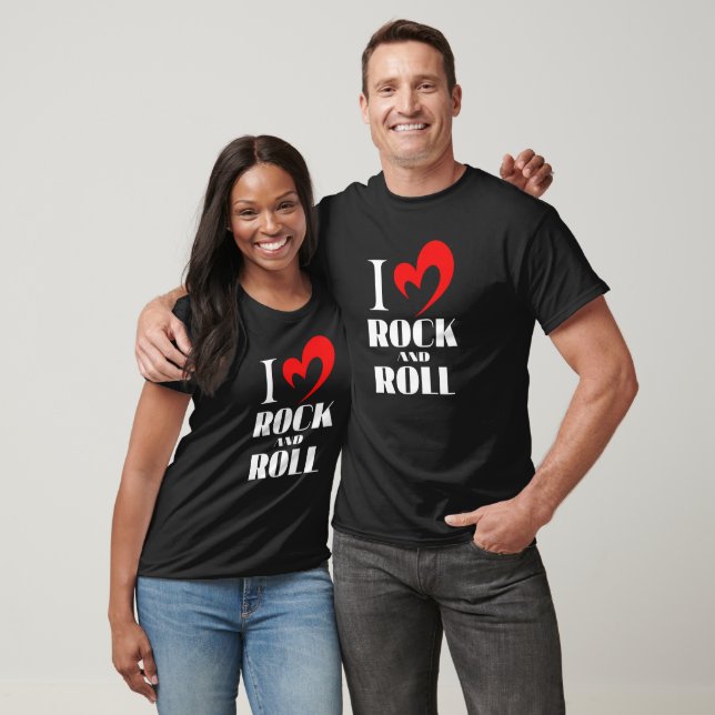 I Love Rock and Roll Music heart music Valentines  T-Shirt (Unisex)