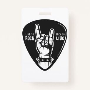 I love rock badge