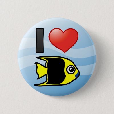 I Love Rock Beauty Pinback Button