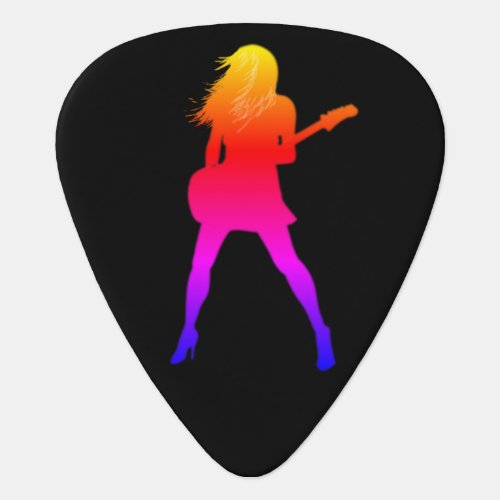 I Love Rock Guitar Pick _ Rock Girl