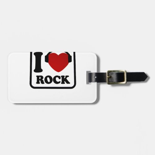 I love Rock Luggage Tag