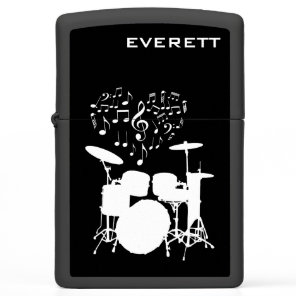 I love Rock Music Jazz Drum customizable Zippo Lighter