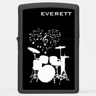 I love Rock Music Jazz Drum customizable Zippo Lighter