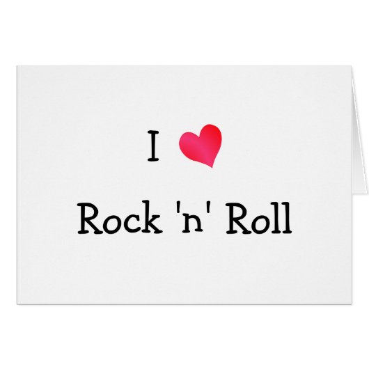 I Love Rock 'n' Roll Cards (Front Horizontal)