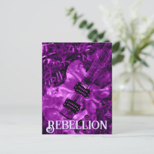 I Love Rock 'N Roll Electric Guitar Personalized Postcard