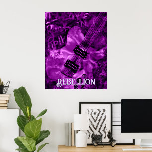 I Love Rock 'N Roll Electric Guitar Personalized Poster