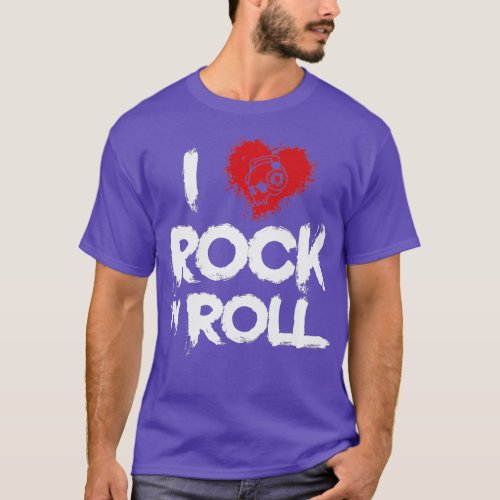 I Love Rock n Roll Music Genre Guitar   T_Shirt