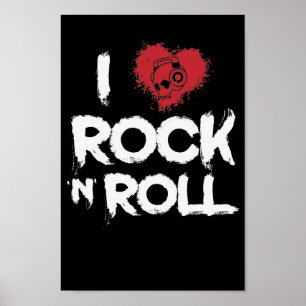 I Love Rock n Roll Music Style Genre Guitar Poster