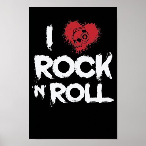 I Love Rock n Roll Music Style Genre Guitar Poster