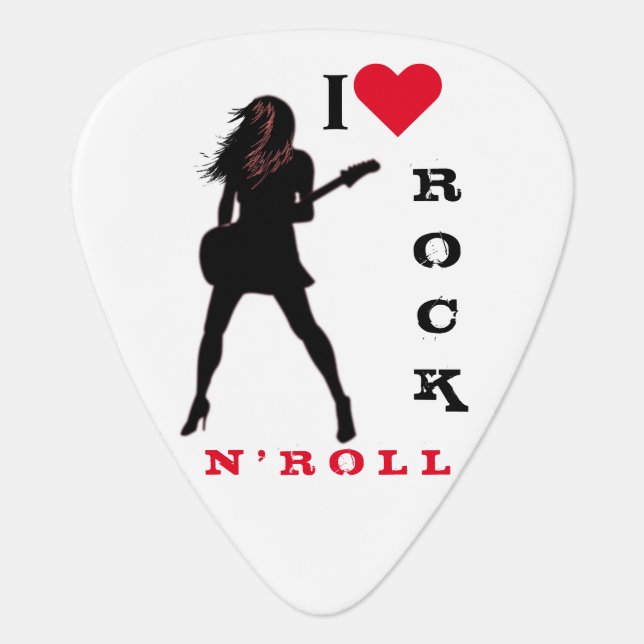 I Love Rock N' Roll - Rock N' Roll Girl - Music Guitar Pick (Front)