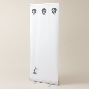 I love rock retractable banner