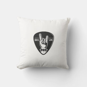 I love rock throw pillow