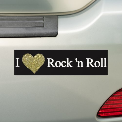 i love rockn roll bumper sticker